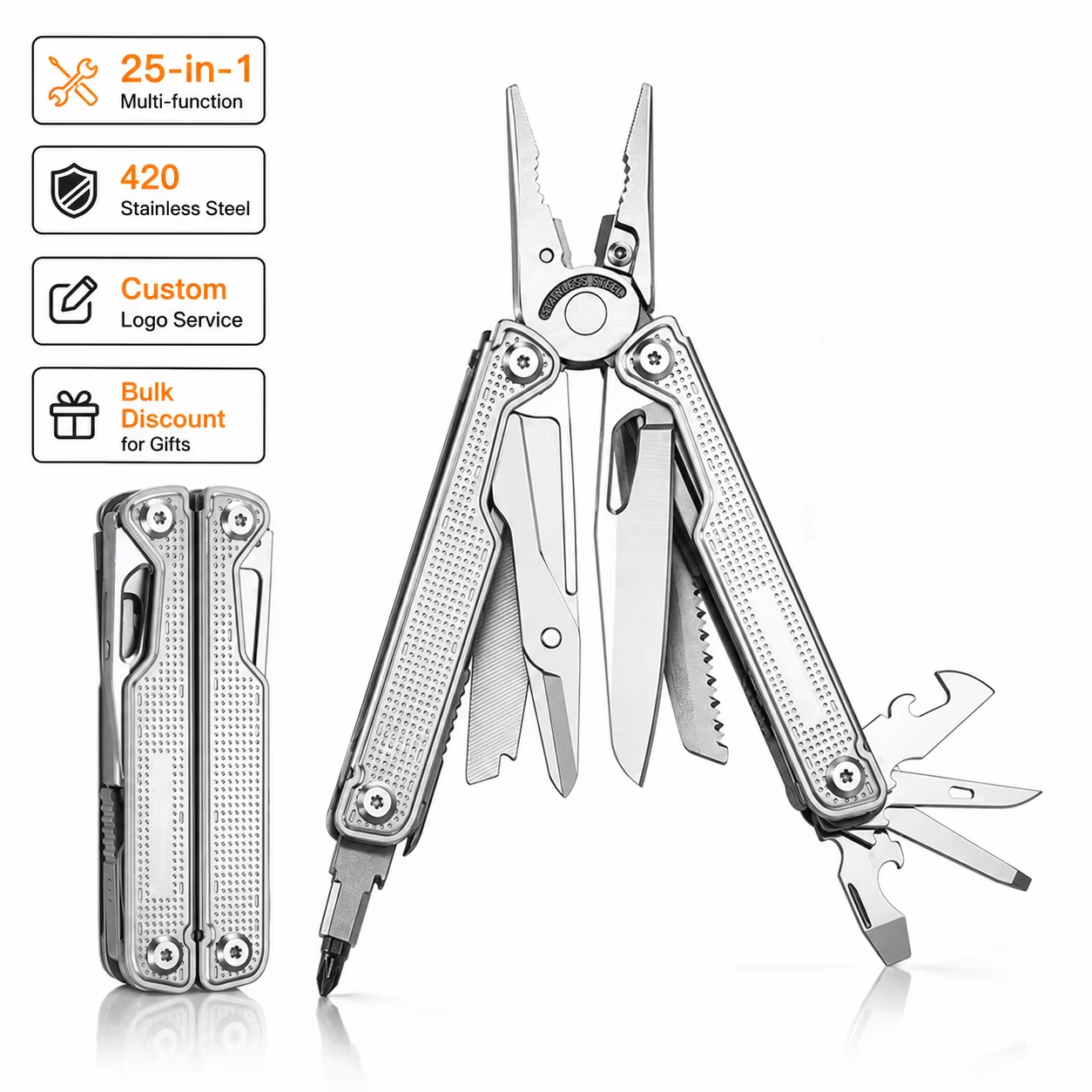 Multi Tool Plier - Faca Multifuncional Profissional 25 em 1,