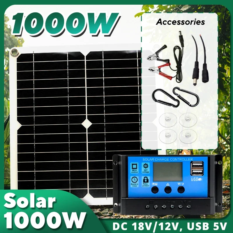 Kit de Painel Solar de 1000W,  - Solar Emergency Charger avaliação e preço
